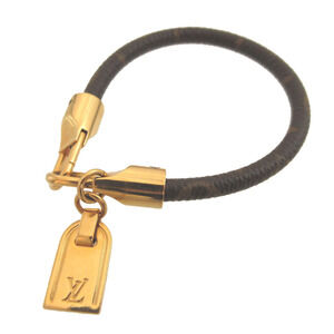 LOUIS VUITTON Brown Monogram Charm Bracelet